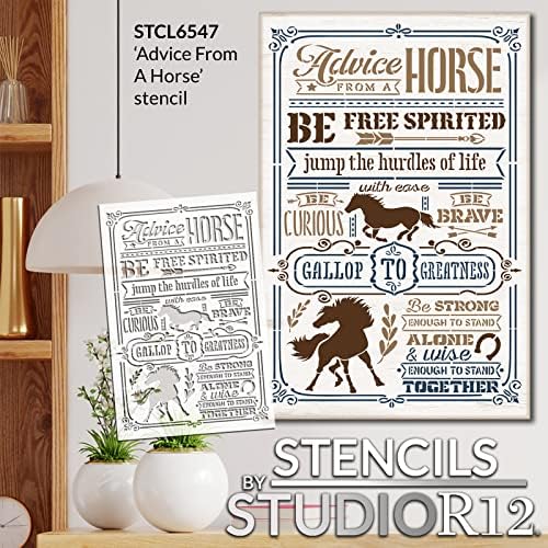 עצות מסבבת סוסים מאת Studior12 - Select Size - USA Made - Craft Diy Farmhouse Decor Depor | נושא
